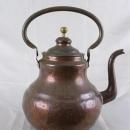 Antique French Country Copper Water Tea Kettle Pitcher