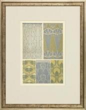 New Print Anonymous Reproduction Framed Patterns Decorative Panels Rectang WA-40
