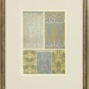 New Print Anonymous Reproduction Framed Patterns Decorative Panels Rectang WA-40