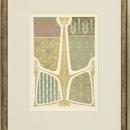 New Print Anonymous Reproduction Framed Patterns Decorative Panels Rectang WA-45