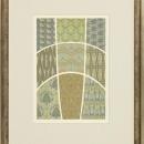 New Print Anonymous Reproduction Framed Patterns Decorative Panels Rectang WA-44