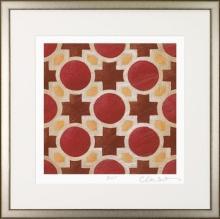 Large Framed Fine Art Print, Red Brilliant Symmetry, Judeen Young, Numbered