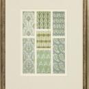 New Print Anonymous Reproduction Framed Patterns Decorative Panels Rectang WA-42