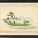 New Print Anonymous Reproduction Framed Trees Large Zen Gardens Rectangle WA-81