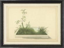 New Print Anonymous Reproduction Framed Trees Large Zen Gardens Rectangle WA-80