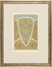 New Print Anonymous Reproduction Framed Patterns Decorative Panels Rectang WA-43