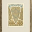 New Print Anonymous Reproduction Framed Patterns Decorative Panels Rectang WA-43