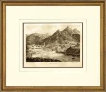 New Print Anonymous Reproduction Framed Landscapes French Countryside Vie WA-116