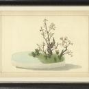 New Print Anonymous Reproduction Framed Trees Large Zen Gardens Rectangle WA-82