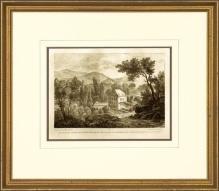 New Print Anonymous Reproduction Framed Landscapes French Countryside Vie WA-113