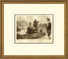 New Print Anonymous Reproduction Framed Landscapes French Countryside Vie WA-118