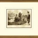 New Print Anonymous Reproduction Framed Landscapes French Countryside Vie WA-118