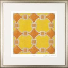 New Fine Art Giclee Print, Orange Circles, Judeen Young, Framed, Signed/Numbered