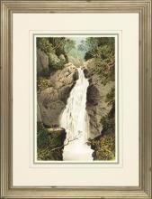 New Print Anonymous Reproduction Framed Waterfalls Rectangle WA-66