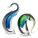 New 2-Piece Statue Dale Tiffany Art Deco Hand Blown Art Glass DY-997