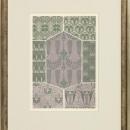 New Print Anonymous Reproduction Framed Patterns Decorative Panels Rectang WA-35