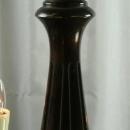 Ornate Vintage Carved Oak French Chandelier, Dark Finish, 5 Arms, Fluting