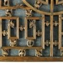 Large Antique Chinese Window Screen Geometric Folk Art