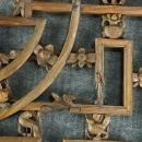 Large Antique Chinese Window Screen Geometric Folk Art