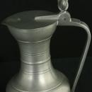 Vintage French Pewter Pitcher Flagon Tankard Rose Stamp