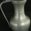 Vintage French Pewter Pitcher Flagon Tankard Rose Stamp