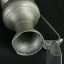 Vintage French Pewter Pitcher Flagon Tankard Rose Stamp