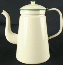 1920 Kettle Green White/Cream Kitchenware Enamel 5-522-0