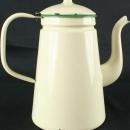 1920 Kettle Green White/Cream Kitchenware Enamel 5-522-0