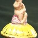 Vintage Hand-Painted Italian Capodimonte Ginger Jar Vase with Playful Children