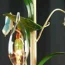 Vintage 1950 French Chandelier, Shabby Elegance/Cottage, Blue Flowers, 3 Arms