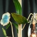 Vintage 1950 French Chandelier, Shabby Elegance/Cottage, Blue Flowers, 3 Arms