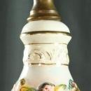 Large Vintage Capodimonte Style Chandelier, 6 Metal Arms, Cherubs/Putti, Pastels