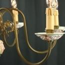 Large Vintage Capodimonte Style Chandelier, 6 Metal Arms, Cherubs/Putti, Pastels