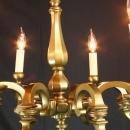 Vintage 1950 French Brass Chandelier, 8 Arms, Traditional Styling, Candles