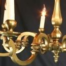 Vintage 1950 French Brass Chandelier, 8 Arms, Traditional Styling, Candles