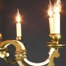 Vintage 1950 French Brass Chandelier, 8 Arms, Traditional Styling, Candles
