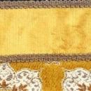 Small Vintage French Table Runner Doily Mustard Yellow Gold Velvet Brocade