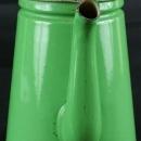 Antique French Green Enamel Kettle Teapot Pitcher