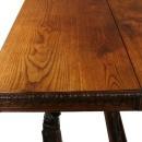 Antique Dining Table, France 1880, Brittany Fine Carved Chestnut, Figurine Legs