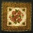 1950 Table Linen White/Cream Decorative Velvet/Velour Square 15A-2-0