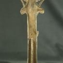 1920 Crucifix Art Nouveau Metal Oak Leaf Motif Jesus Christ Standing 15-203