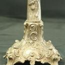 1920 Crucifix Art Nouveau Metal Oak Leaf Motif Jesus Christ Standing 15-203