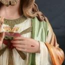 Antique French Chalkware Bust Jesus Christ Sacred Heart
