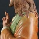 Antique French Chalkware Bust Jesus Christ Sacred Heart