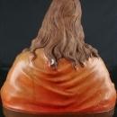 Antique French Chalkware Bust Jesus Christ Sacred Heart