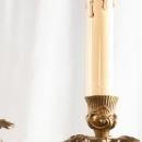 Antique French Rococo Chandelier, Orig for Wax Candles, 6 Arms, Heavy Cast Metal