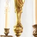Antique French Rococo Chandelier, Orig for Wax Candles, 6 Arms, Heavy Cast Metal