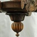 Large Vintage French Oak Barley Twist Chandelier, 5 Arms, Renaissance Style