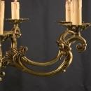 Very Large Vintage French Rococo Chandelier, Metal/Brass, Pierced Design, 8 Arms