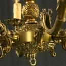 Very Large Vintage French Rococo Chandelier, Metal/Brass, Pierced Design, 8 Arms